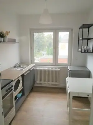 Küche/Küchenzeile in der Unterkunft Monteur- und Ferienwohnung mit sehr guter Anbindung
