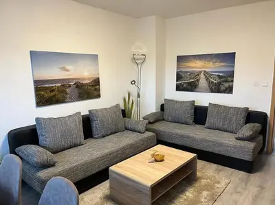 Ein Sitzbereich in der Unterkunft Monteurwohnung in Marl - Schiller - 2OGL