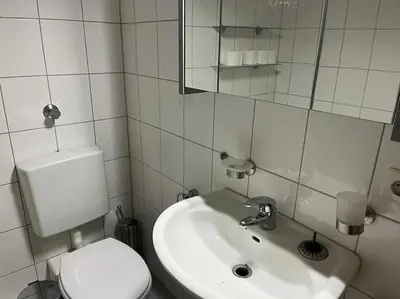 Ein Badezimmer in der Unterkunft Monteurwohnung in Marl - Schiller - 2OGL