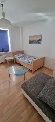 Ein Bett oder Betten in einem Zimmer der Unterkunft Monteurwohnung in Marl - Schiller - 1OGR
