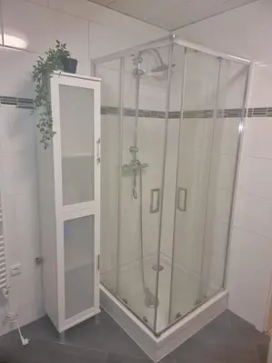 Ein Badezimmer in der Unterkunft Monteurwohnung in Marl - Lipper 70 - EG