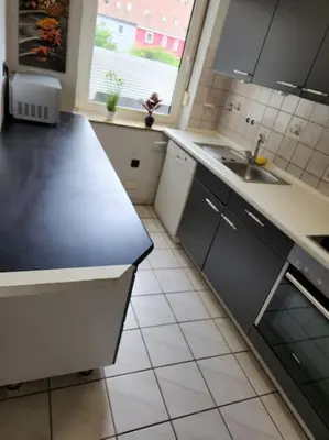 Küche/Küchenzeile in der Unterkunft Monteurwohnung in Marl - Lipper 70 - 1OGR