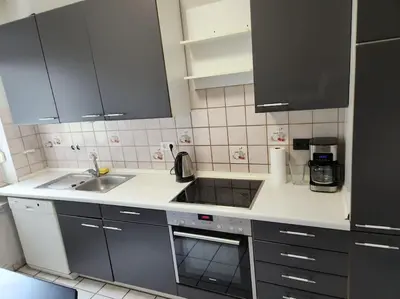 Küche/Küchenzeile in der Unterkunft Monteurwohnung in Marl - Lipper 70 - 1OGR