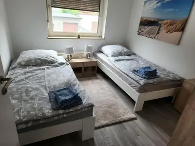 Ein Bett oder Betten in einem Zimmer der Unterkunft Monteurwohnung in Marl - Lipper 70 - 1OGL