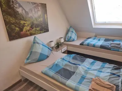 Ein Bett oder Betten in einem Zimmer der Unterkunft Monteurwohnung in Marl - Kamp 13 - 2OGM