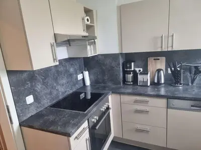 Küche/Küchenzeile in der Unterkunft Monteurwohnung in Marl - Kamp 13 - 1OGM