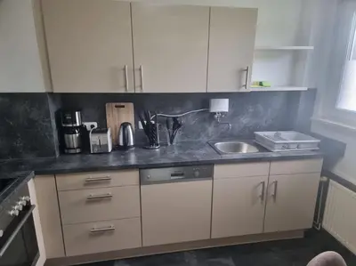 Küche/Küchenzeile in der Unterkunft Monteurwohnung in Marl - Kamp 13 - 1OGM