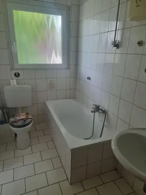 Ein Badezimmer in der Unterkunft Monteurwohnung in Marl - Kamp 13 - 1OGL