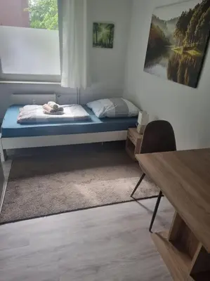 Ein Bett oder Betten in einem Zimmer der Unterkunft Monteurwohnung in Marl - Kamp 13 - 1OGL