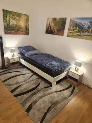 Ein Bett oder Betten in einem Zimmer der Unterkunft Monteurunterkunft Nähe CentrO Oberhausen - EGR