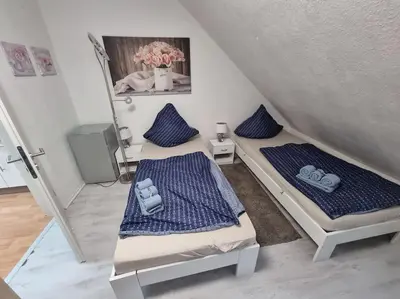 Ein Bett oder Betten in einem Zimmer der Unterkunft Monteurunterkunft Nähe CentrO Oberhausen - DGL