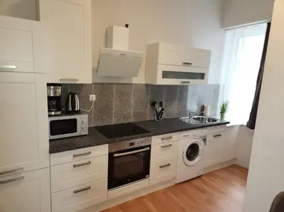 Küche/Küchenzeile in der Unterkunft Monteurunterkunft Nähe CentrO Oberhausen - 2OGL