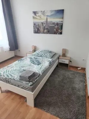 Ein Bett oder Betten in einem Zimmer der Unterkunft Monteurunterkunft Nähe CentrO Oberhausen - 1OGR