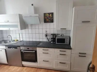 Küche/Küchenzeile in der Unterkunft Monteurunterkunft Nähe CentrO Oberhausen - 1OGR