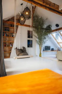 Ein Sitzbereich in der Unterkunft Atelier Bochum