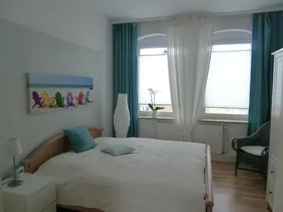 Ein Bett oder Betten in einem Zimmer der Unterkunft Glück im Kohlenpott