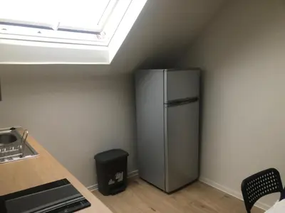 Küche/Küchenzeile in der Unterkunft ENSAS Ferienwohnung Wuppertal Uellendahl-Katernberg 2Zi Apart