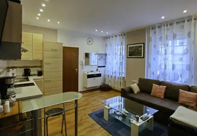Küche/Küchenzeile in der Unterkunft SK Apartments - Liborius