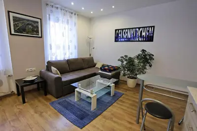 Ein Sitzbereich in der Unterkunft SK Apartments - Liborius