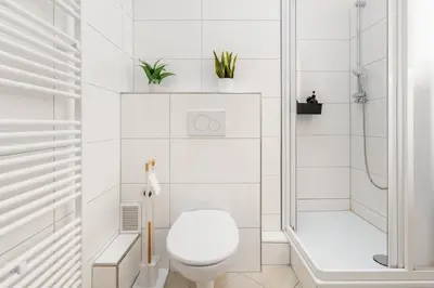 Ein Badezimmer in der Unterkunft JAKSE-Apartments - Urban Jungle - top Lage & flexibler Checkin