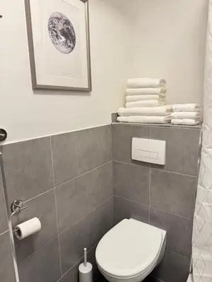 Ein Badezimmer in der Unterkunft Komfort-Apartment für Geschäfts- & Städtereisen