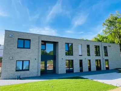 Das Gebäude in dem sich das Aparthotel befindet