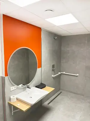 Ein Badezimmer in der Unterkunft Erlebniswelt Resort Apartment 5