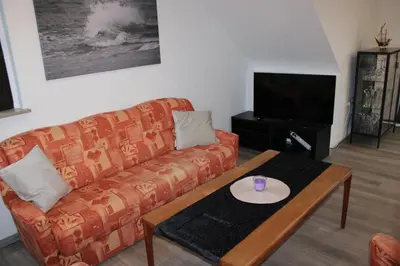 Ein Sitzbereich in der Unterkunft FeWo Oberhausen-Styrum