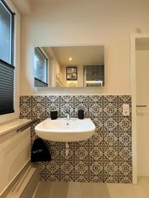 Ein Badezimmer in der Unterkunft Luxusapartment, Kornmarkt, Stadtmitte, Zentral