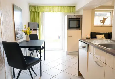 Küche/Küchenzeile in der Unterkunft Moderner Appartment Zentrumnah