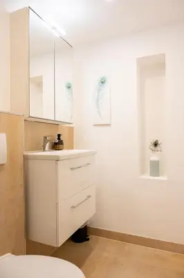 Ein Badezimmer in der Unterkunft Moderner Appartment Zentrumnah