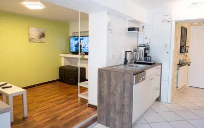 Küche/Küchenzeile in der Unterkunft Moderner Appartment Zentrumnah