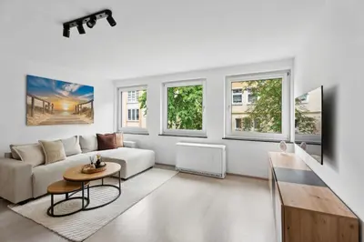 TV/Unterhaltungsangebot in der Unterkunft Sunlight Suite nähe Messe und Uniklinik
