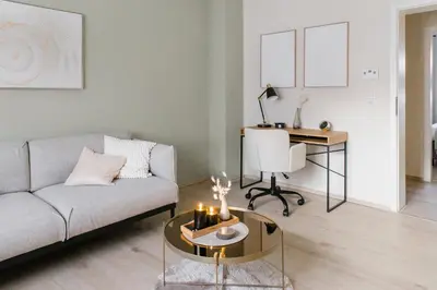 Ein Sitzbereich in der Unterkunft Design Apartment - Küche - Komfort - Zentral