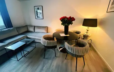 Ein Sitzbereich in der Unterkunft Wohngut City Appartement 4 für 1-4 Personen inklusive Parkplatz