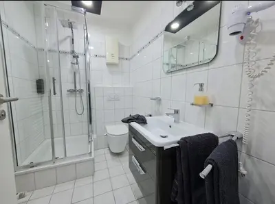 Ein Badezimmer in der Unterkunft Bentheimer Hof