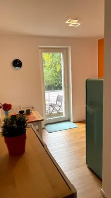 Küche/Küchenzeile in der Unterkunft Frisch renovierte Ferienwohnung Abendrot für 2 Personen, zentral gelegen
