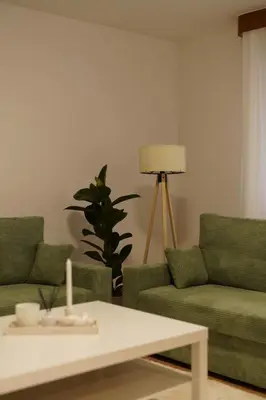 Ein Sitzbereich in der Unterkunft Apartment auf Schalke