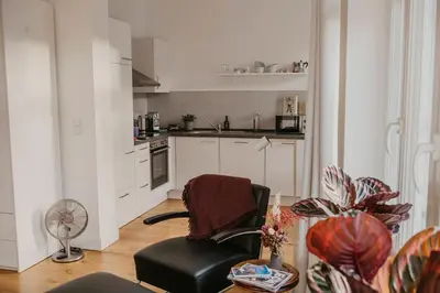 Küche/Küchenzeile in der Unterkunft Freytag im Uni-Viertel