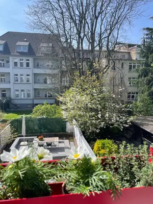 Ein Garten an der Unterkunft Freytag im Uni-Viertel
