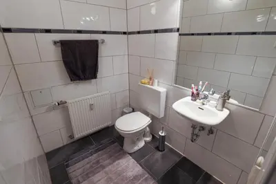 Ein Badezimmer in der Unterkunft Central Messe Airport DUS Apartment with Terrace