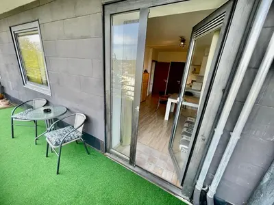 Ein Balkon oder eine Terrasse in der Unterkunft Stilvolles Apartment in Herdecke