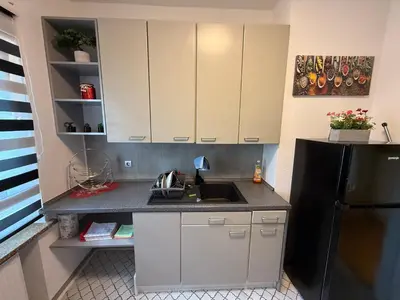 Küche/Küchenzeile in der Unterkunft Rene Deluxe Apartament 2 Zimmer in einer WG mit Gemeinschaftsküche