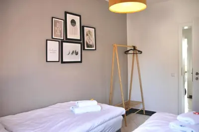 Ein Bett oder Betten in einem Zimmer der Unterkunft Große 6 Personen Wohnung I Balkon I zentral I Boxspringbett I Wifi