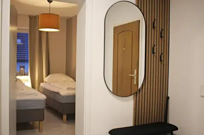 Ein Bett oder Betten in einem Zimmer der Unterkunft Große 6 Personen Wohnung I Balkon I zentral I Boxspringbett I Wifi