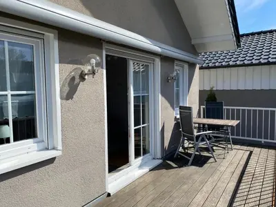 Ein Balkon oder eine Terrasse in der Unterkunft Gemütliche 2 Zimmerwohnung