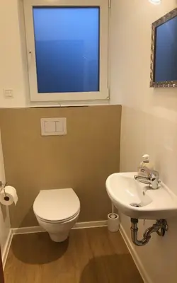 Ein Badezimmer in der Unterkunft 3 Schlafzimmer und überdachtem Südbalkon in Haltern