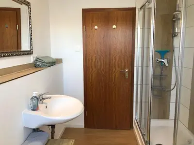 Ein Badezimmer in der Unterkunft 3 Schlafzimmer und überdachtem Südbalkon in Haltern
