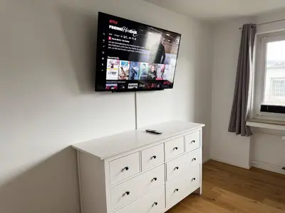 TV/Unterhaltungsangebot in der Unterkunft 3 Zimmer Wohnung mit Garten