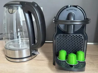 Kaffee-/Teezubehör in der Unterkunft 3 Zimmer Wohnung mit Garten